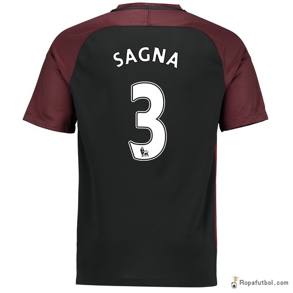 Camiseta Manchester City Replica Segunda Ropa Sagna 2016/17 Negro